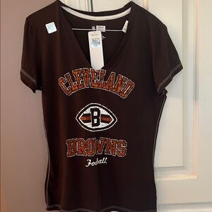 Cleveland Browns Women's Black Short Sleeve Tee